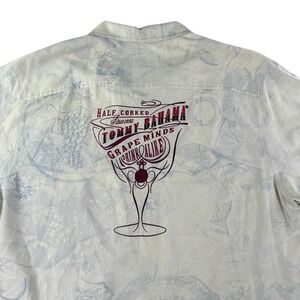 Tommy Bahama  Silk Shirt XL Mens Half Corked Grape Minds Heritage Tortola